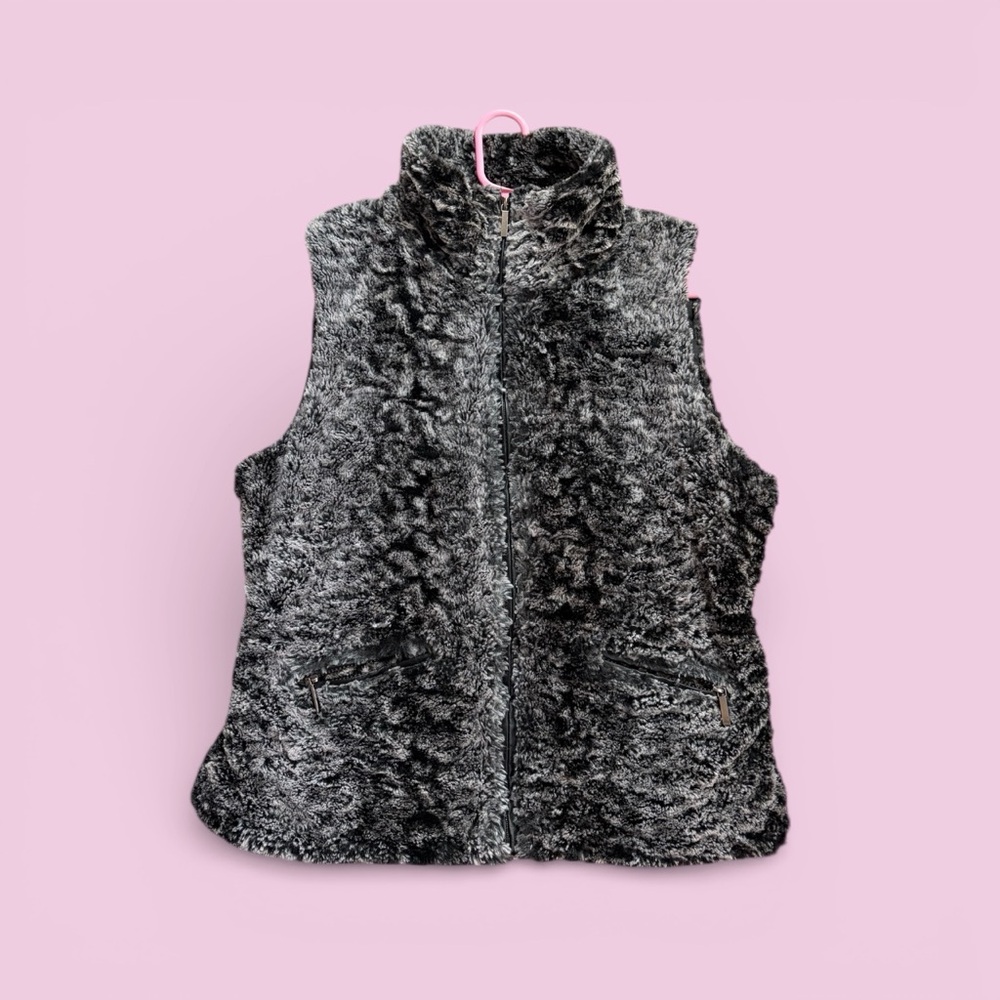 Yoki Charcoal Faux Fur Kids Vest